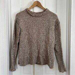 Community Wool Blend Brown Pullover Crewneck Sweater